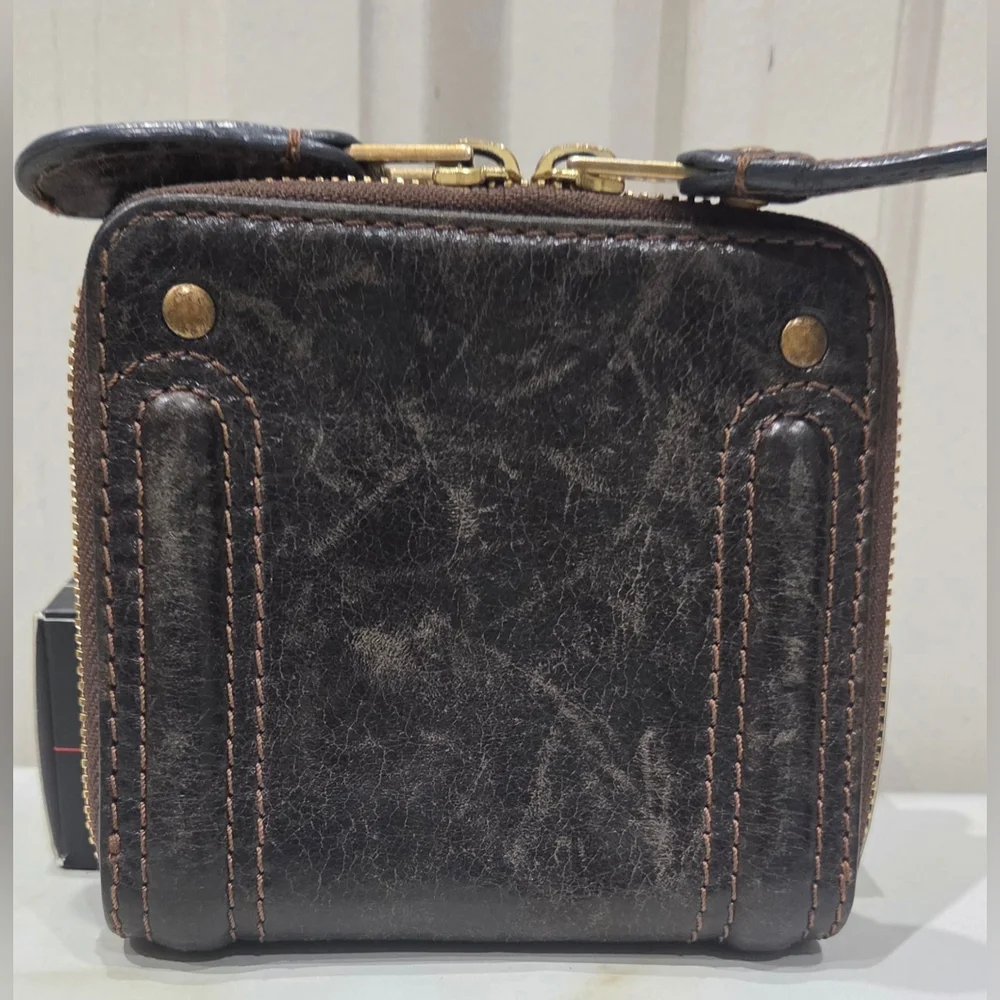 Chloé Brown Leather Wallet With Gold Hardware‎